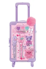 Hot Focus Mini Luggage Beauty Kids Makeup Set in Lavender Trolley Case for Girls, Ages 8+ - view 7