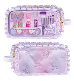 Hot Focus Beauty In Trendz Kids Makeup Kit – Scented Heart Eyeshadow Palette, Peel-Off Nail Polish, Lip Gloss and 5 Glitter B