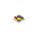 PlanToys Geometric Sorting Board – Wooden Learning Toy for Shape, Color and Counting for Toddlers - view 3