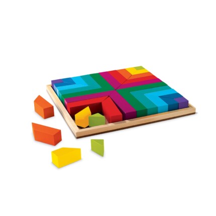 Mindware Pattern Play – Color by Design Blocks and Pattern Cards for Sorting, Matching and Symmetry for Kids