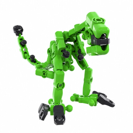 Zpiiel FigZ Series 1 Raptor – Buildable Animal Action Figure Building Toy in Green and Black, for Kids - view 2