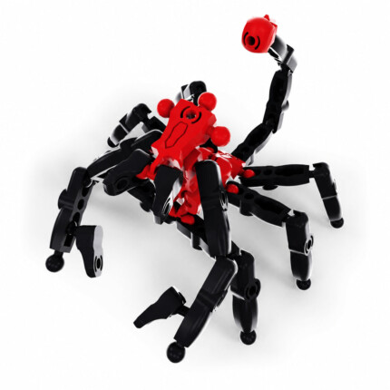 Zpiiel FigZ Scorpion – Buildable Animal Action Figure Building Toy in Black and Red, for Kids - view 2