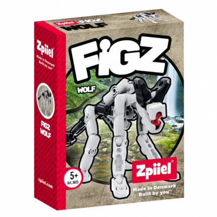 Zpiiel FigZ Wolf – Buildable Animal Action Figure Building Toy, Compatible with Other Zpiiel Series, for Kids