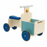 PlanToys Delivery Bike – Orchard Rubberwood Ride-On Bike with Storage Container, 60 kg Capacity, Ages 18 Months+ - view 3
