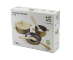 PlanToys Cooking Utensil Set – Wooden Kitchen Tools with Gold-Tinted Metal for Kids - view 5