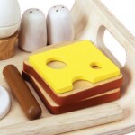 PlanToys Breakfast Menu – Wooden Pretend Play Breakfast Food Set with Tray for Kids - view 4