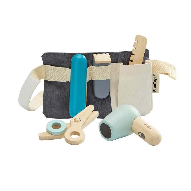 3492.jpg PlanToys Hair Dresser Set – Wooden Pretend Play Hairstylist Set with Waist Bag for Kids