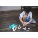 PlanToys Dentist Set – Wooden Pretend Play Dentist Set with 4 Dental Tools and Teeth for Kids - view 5