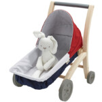 PlanToys Doll Stroller – Wooden Push Toy with Reversible Carrier for Kids - view 4