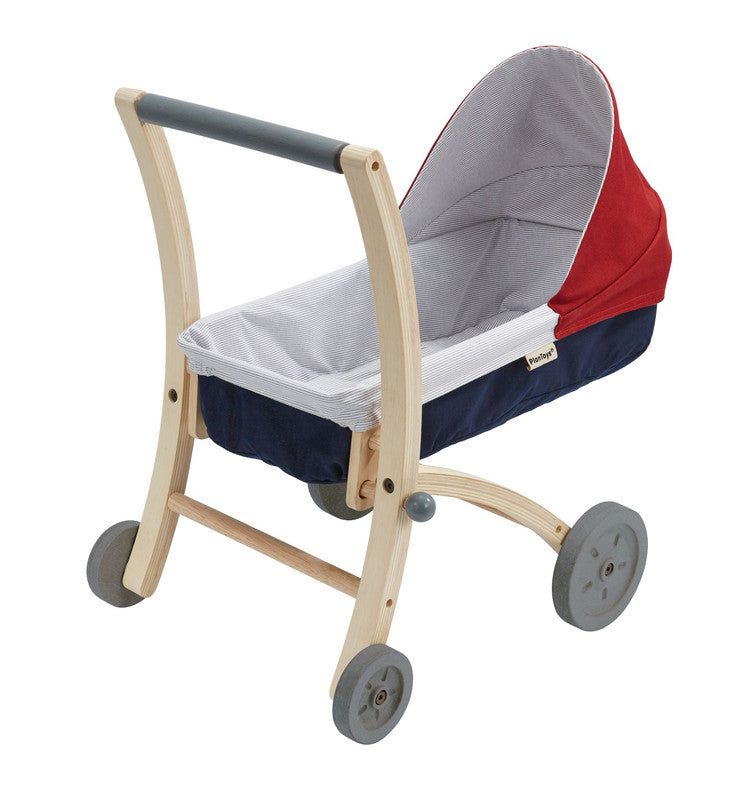 3496.jpg PlanToys Doll Stroller – Wooden Push Toy with Reversible Carrier for Kids