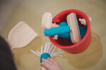 PlanToys Cleaning Set – Wooden 5-Piece Pretend Play Cleaning Toy Set, Red, for Kids - view 4