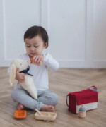 PlanToys Doll Feeding Set – Wooden Pretend Play Set with Bag, Bib and Baby Bottle for Kids - view 2