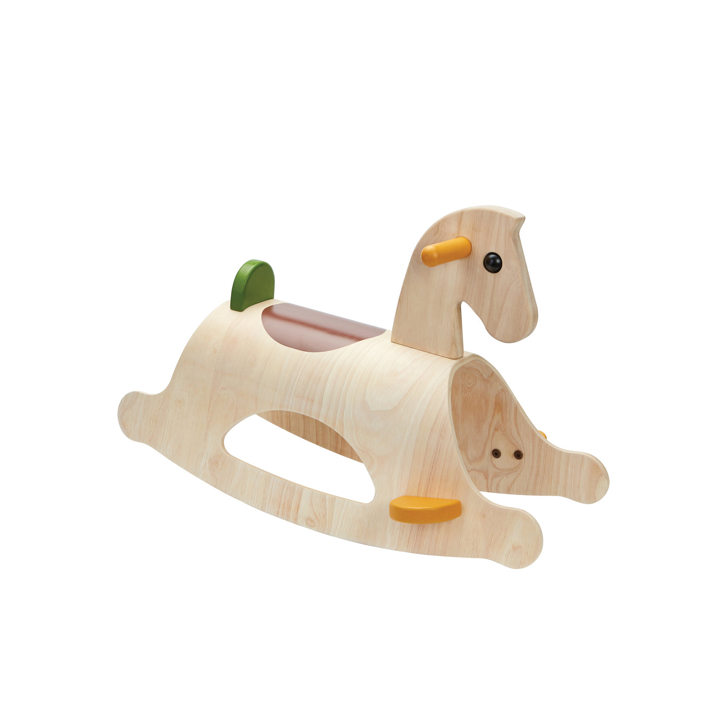 3504.jpg PlanToys Palomino Rocking Horse – Modern Rustic Colorway with Saddle, Parallel Rockers and Safety Stops for Kids