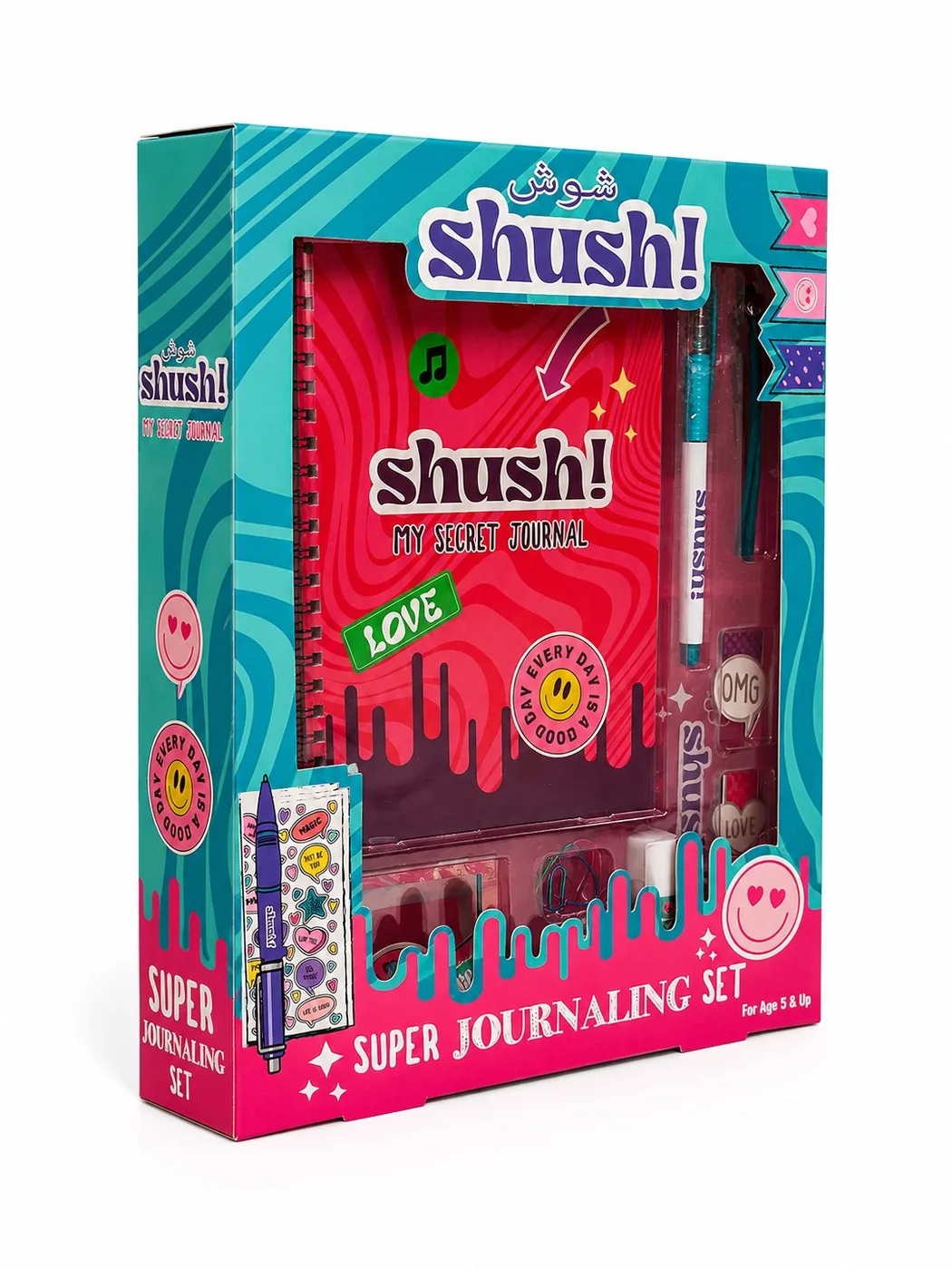 35479_1.webp Shush! Super Journaling Set – Kids Stationery and Journal Kit with Stickers, Frames and Clips for Girls, Ages 5+ - view 4