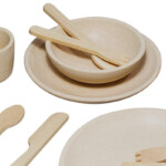 PlanToys Tableware Set – Wooden Pretend Play Dishes, Rubberwood Kids Dish Set, Ages 2+ - view 4