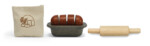 PlanToys Bread Loaf Set – PlanWood™ Wooden Pretend Play Baking Set with Bread Knife, Ages 2+ - view 3