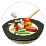 PlanToys BBQ Playset – Wooden Pretend Play Barbecue Set with Functioning Tools for Kids - view 3