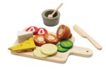 PlanToys Cheese & Charcuterie Board – Wooden Pretend Play Food Set, European-Style Appetizer for Kids - view 3