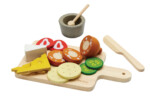 PlanToys Cheese & Charcuterie Board – Wooden Pretend Play Food Set, European-Style Appetizer for Kids - view 2