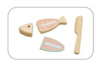 PlanToys Seafood Platter – Wooden Pretend Play Food Set for Young Chefs, Realistic Seafood Kitchen Toy - view 5