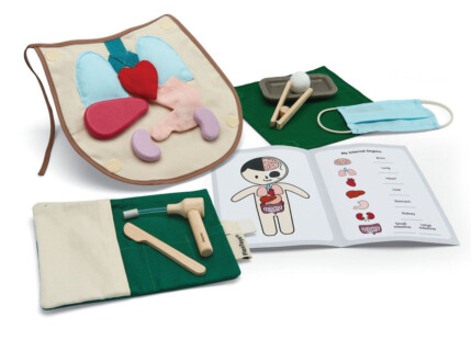 PlanToys Surgeon Play Set – Wooden Pretend Play Medical Set with Labeled Organs for Kids - view 2