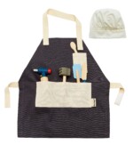 PlanToys Chef Set – 7-Piece Wooden Pretend Play Cooking Set with Apron, Chef Hat and Blow Torch for Kids - view 2