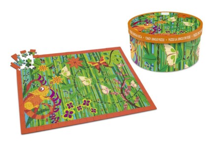 Scratch Europe Crazy Jungle – 200 Piece Jigsaw Puzzle with Detailed Jungle Life Drawing, Ages 6+
