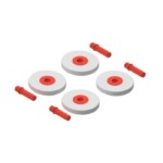 MODU 4 x Foam Wheels Add-On Set, Red – Big Foam Wheels with Pegs for MODU Rockers and Ride-On Creations - view 3