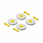 MODU 4 x Foam Wheels Add-On Set, Red – Big Foam Wheels with Pegs for MODU Rockers and Ride-On Creations