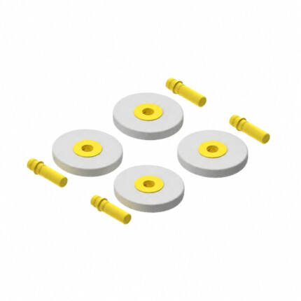 MODU 4 x Foam Wheels Add-On Set, Red – Big Foam Wheels with Pegs for MODU Rockers and Ride-On Creations