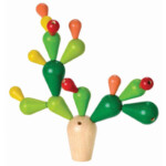 PlanToys Balancing Cactus – Wooden Balance Game for 1-4 Players for Kids