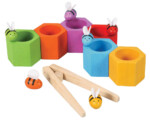 PlanToys Beehives – Wooden Fine Motor Toy with Bees and Forceps for Kids - view 2