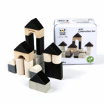 PlanToys Construction Set – Wooden Building Blocks Set with 24 Blocks in 8 Shapes for Kids - view 2