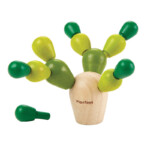 PlanToys Mini Balancing Cactus – Wooden Balance Game in Portable Travel Tin for 1-4 Players or Solo Play, for Kids