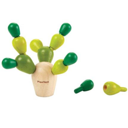 PlanToys Mini Balancing Cactus – Wooden Balance Game in Portable Travel Tin for 1-4 Players or Solo Play, for Kids - view 2