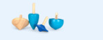 PlanToys Spinning Tops – Wooden Toy Set of 4 Tops in Different Colors for Kids - view 2