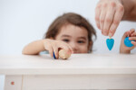 PlanToys Spinning Tops – Wooden Toy Set of 4 Tops in Different Colors for Kids - view 5