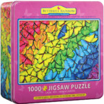 EuroGraphics Butterfly 1000-Piece Jigsaw Puzzle in Collectible Tin – Colourful Butterflies, 26.5 x 19.25 Inches