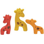 PlanToys Giraffe Puzzle – Wooden Giraffe Family Puzzle with Figures for Toddlers - view 4