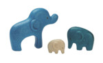 PlanToys Elephant Puzzle – Wooden Elephant Family Puzzle with Figures for Toddlers - view 3