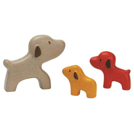 PlanToys Dog Puzzle – Wooden Dog Family Puzzle with Figures for Toddlers - view 2