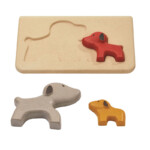 PlanToys Dog Puzzle – Wooden Dog Family Puzzle with Figures for Toddlers - view 4