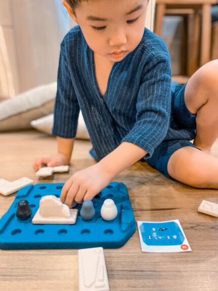 PlanToys Finding Penguin Game – Strategic Puzzle Game with 15 Challenge Cards for Critical Thinking, for Kids - view 2