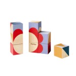 PlanToys Geo Pattern Cubes – Wooden Geometric Pattern Cubes Picture Puzzle with Playing Guide for Kids - view 2