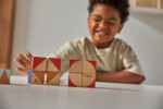 PlanToys Geo Pattern Cubes – Wooden Geometric Pattern Cubes Picture Puzzle with Playing Guide for Kids - view 3