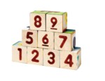 PlanToys Animal Puzzle Cubes – 9 Wooden Cubes with 6 Animal Picture Puzzles, Numbers and Counting Dots for Kids - view 2