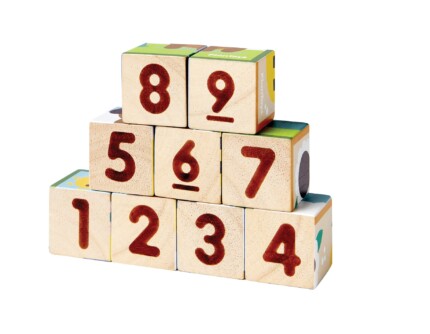 PlanToys Animal Puzzle Cubes – 9 Wooden Cubes with 6 Animal Picture Puzzles, Numbers and Counting Dots for Kids - view 2