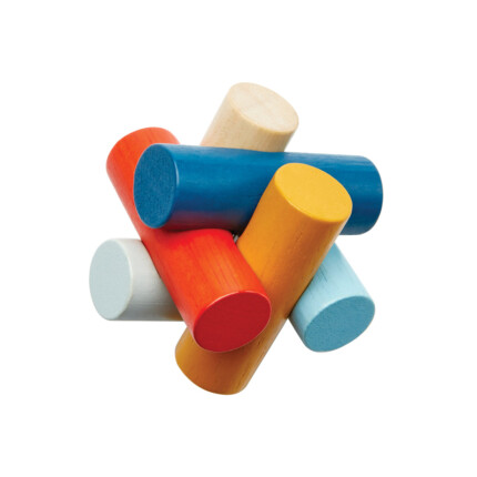 PlanToys PlanMini Log Puzzle – Mini Wooden Log Stacking Puzzle with 6 Pieces for Kids