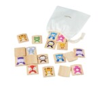 PlanToys Animals Memo – Animal Memory Matching Game with Curved Flip Tiles for Kids