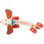 PlanToys Happy Puppy – Wooden Pull-Along Toy with Rotatable Head and Floppy Ears, No Batteries, for Toddlers - view 2